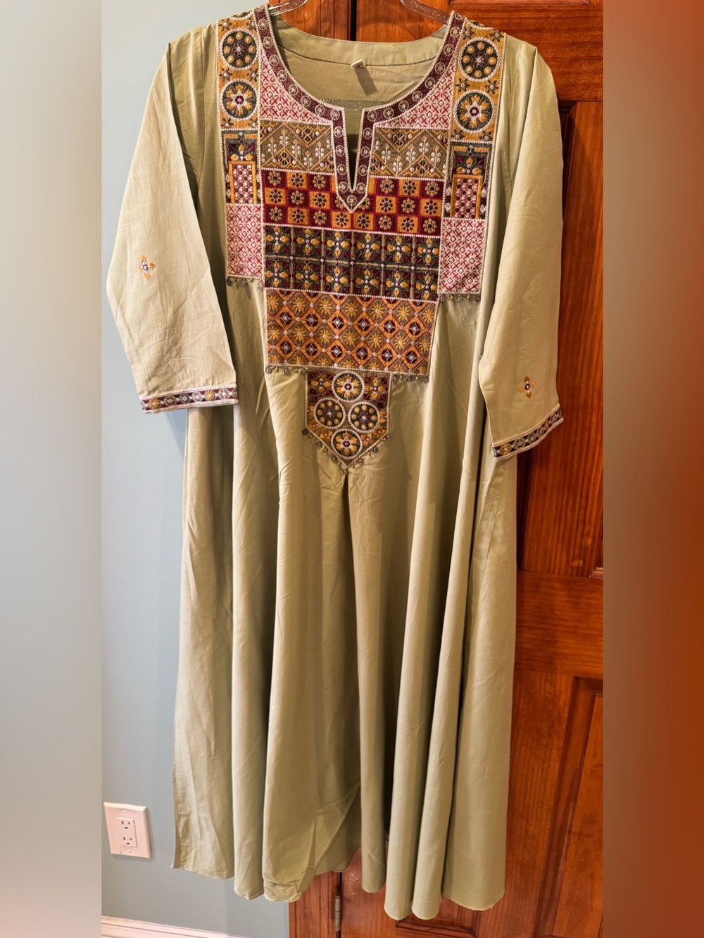 Embroidered Kaftan Style Dress